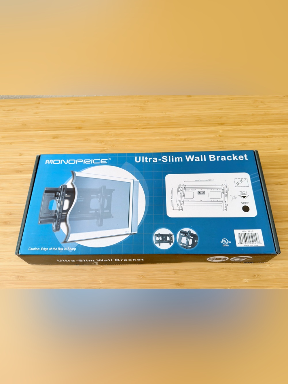 Monoprice 5915 Tilt TV Wall Mount 32-70" VESA 400x400 154lb NEW SEALED
